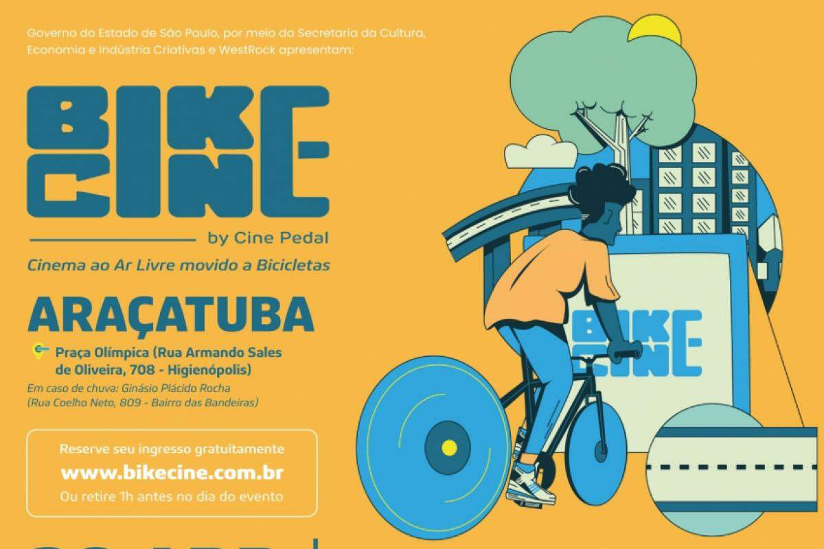 O BikeCine é um cinema que opera exclusivamente com energia limpa e sustentável, gerada pelo próprio público pedalando