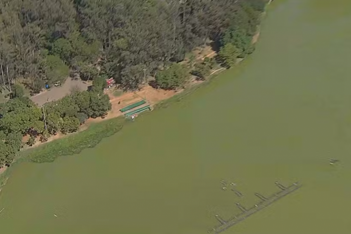 Lago do Parque do Ibirapuera, na Zona Sul de SP, onde corpo de um homem foi encontrado 