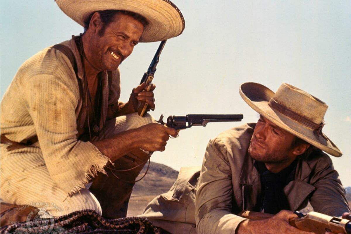 Cena do clássico do western 'Três Homens em Conflito'