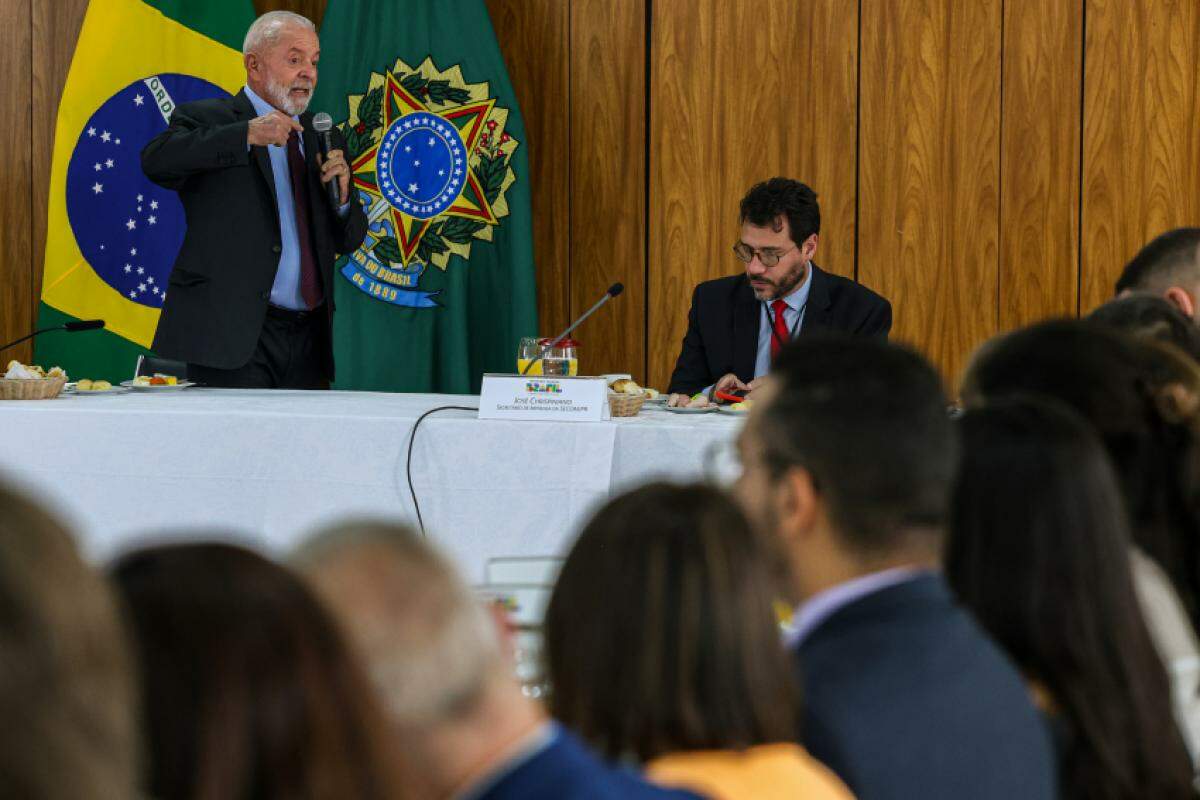 Lula recebeu jornalistas para um café da manhã nesta terça, no Palácio do Planalto