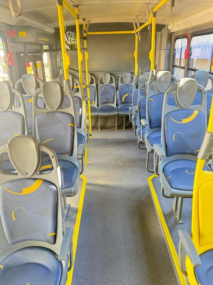 Interior dos novos ônibus