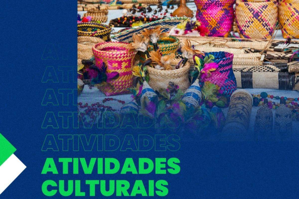 Na sexta, haverá oficina de artesanatos indígenas e no sábado a exposição destes produtos e de acervos museológicos
