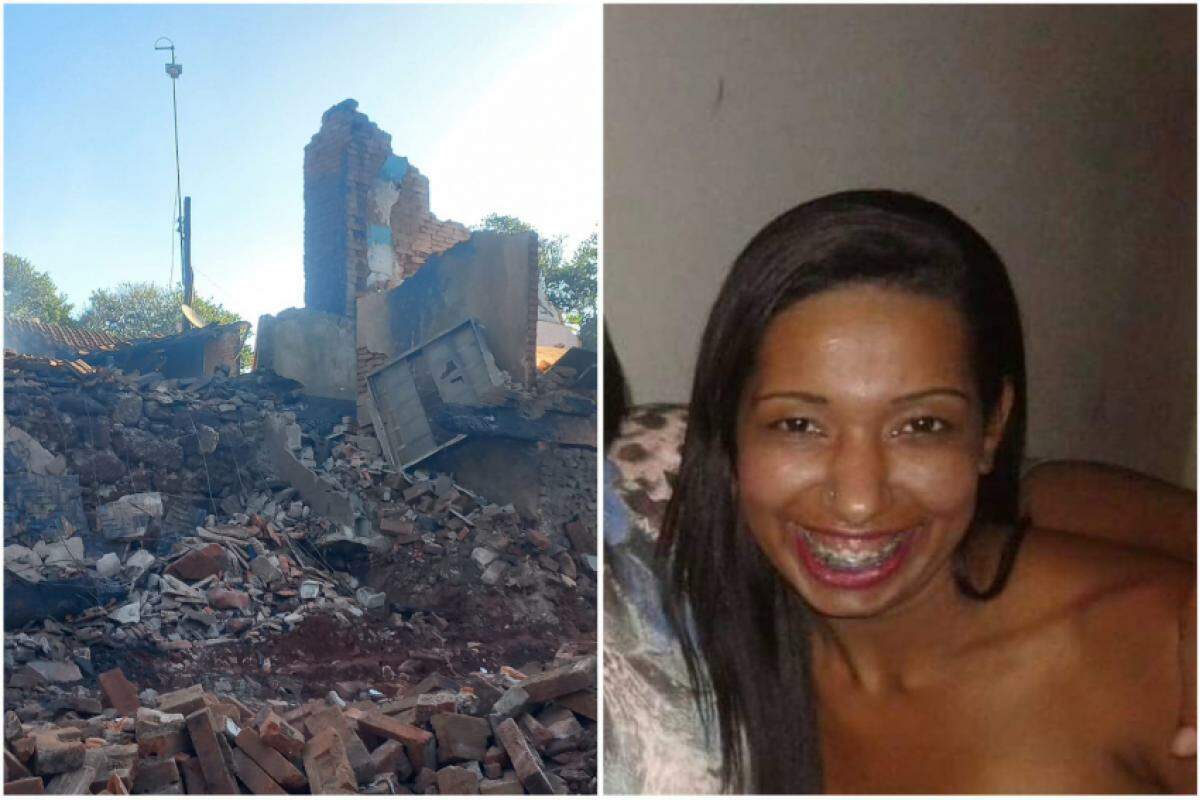 Casa de Rosinai ficou totalmente destruída após incêndio. Ela ainda não foi encontrada 