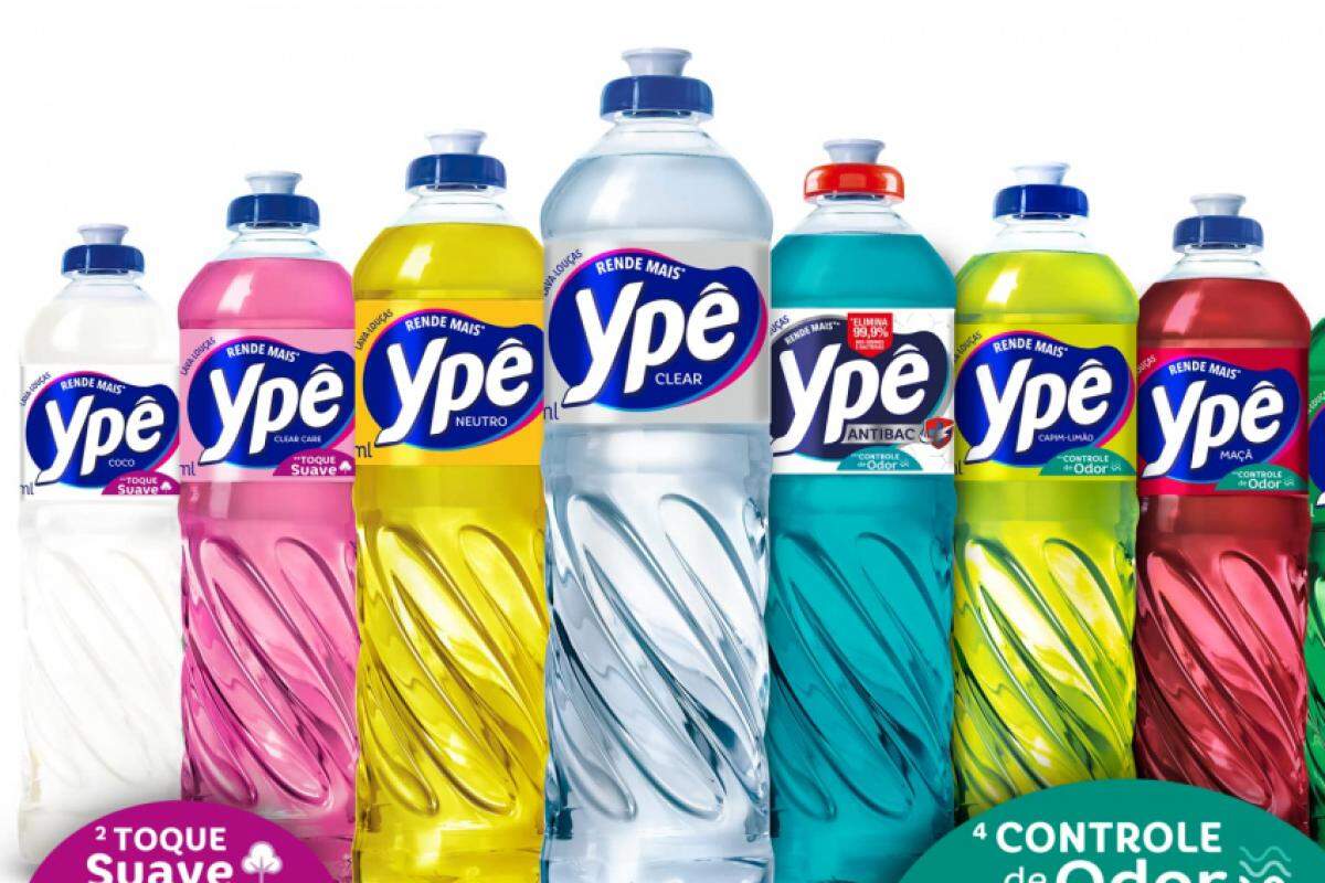 Todas as versões do detergente Ypê tiveram distribuição e uso de alguns lotes suspensos