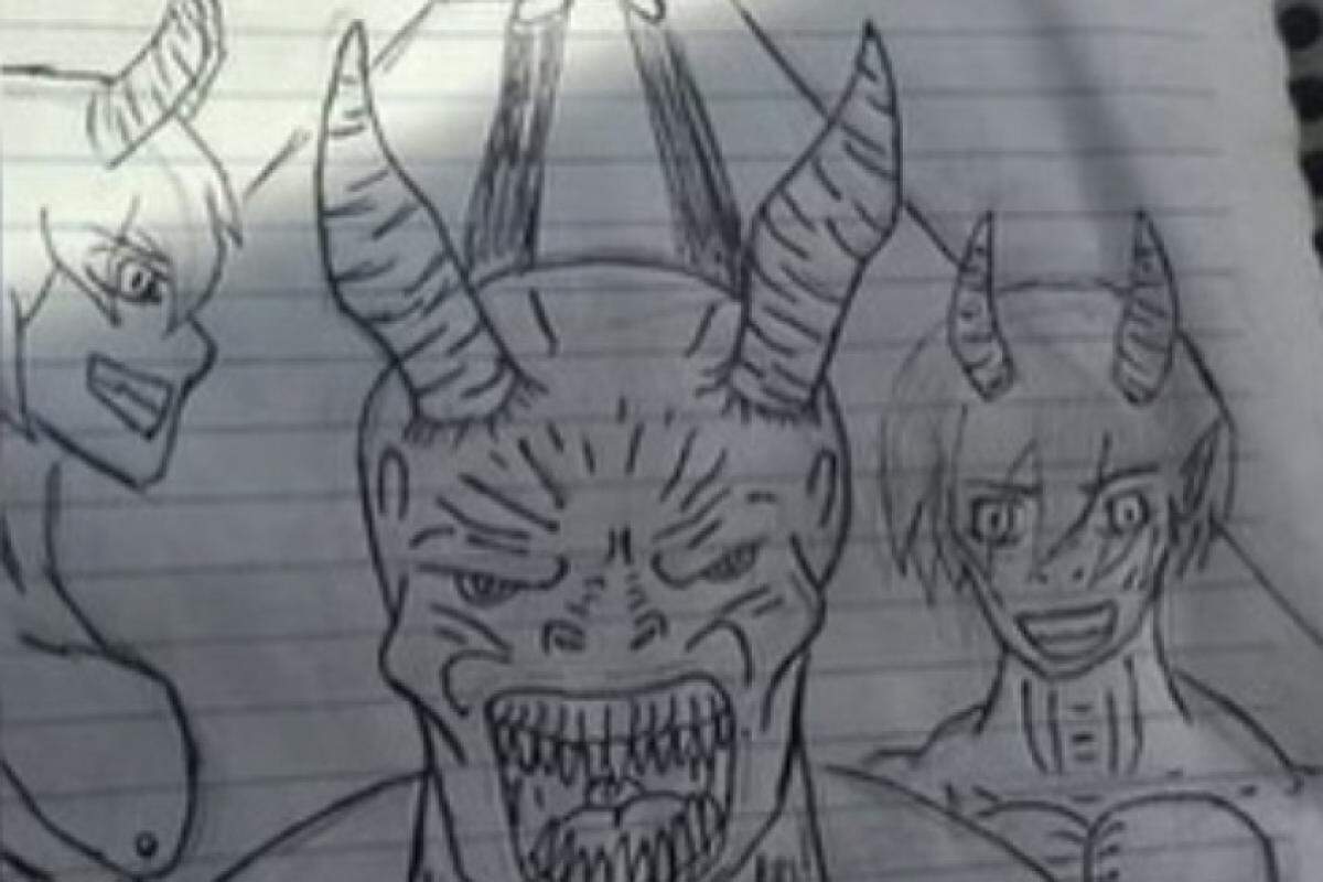 Imagem encontrada no caderno do adolescente