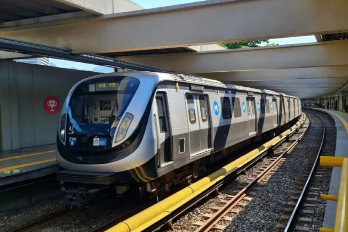 Trem do metrô do Rio de Janeiro, em imagem de divulgação