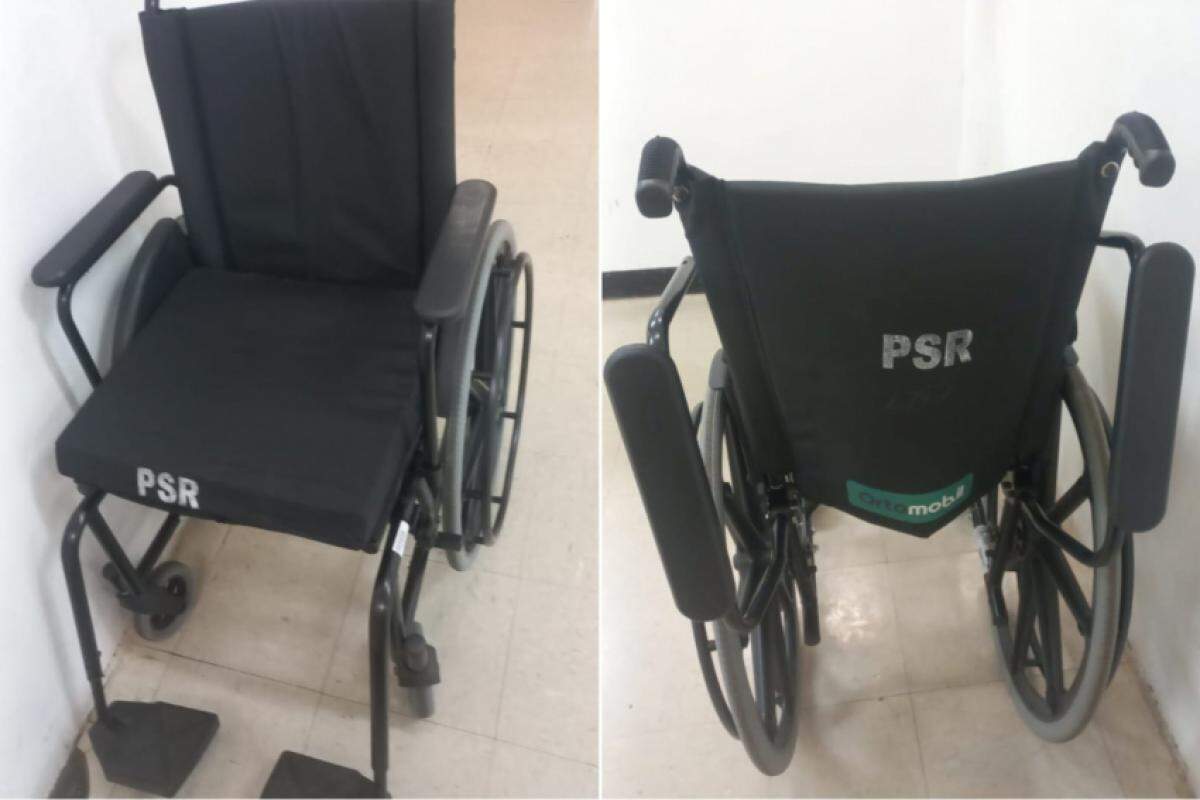 Cadeira de rodas foi recuperada a cerca de 1 km do PS