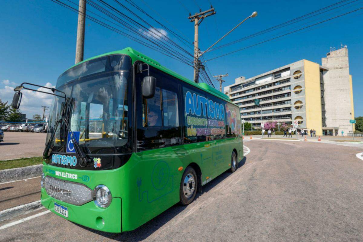 O micro-ônibus 100% elétrico será testado em Jundiaí a partir de julho