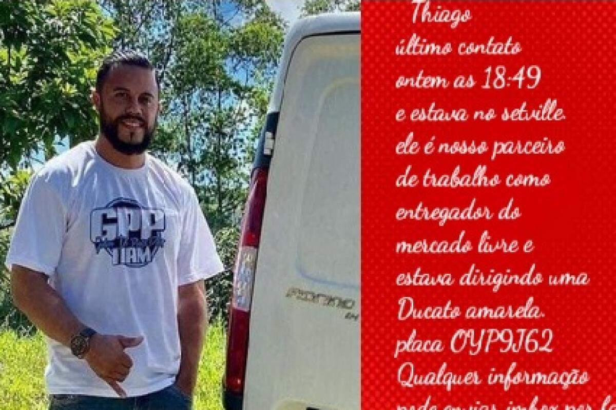 Família procura pelo entregador em São José