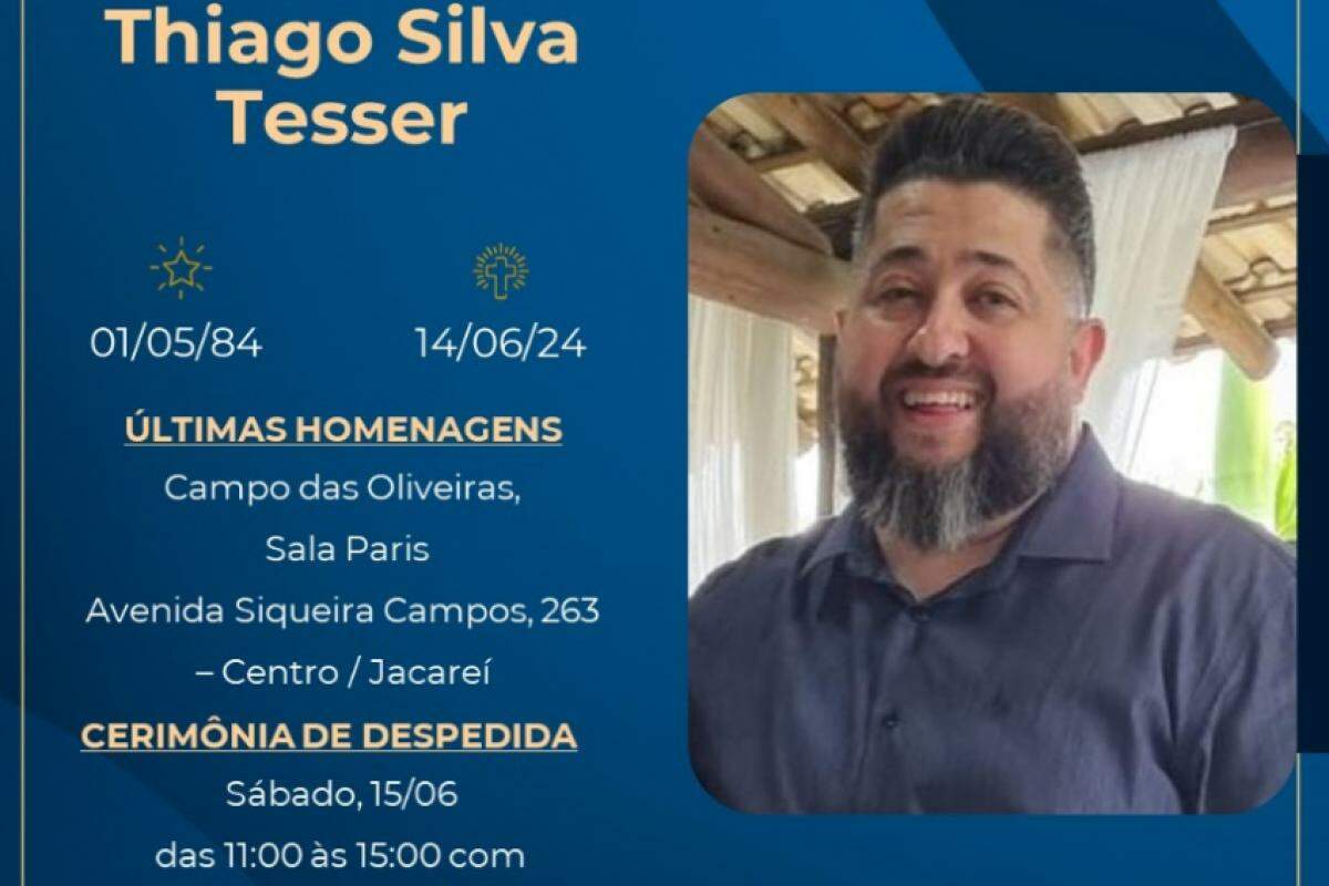 Thiago Silva Tesser tinha 40 anos, era casado e tinha uma filha