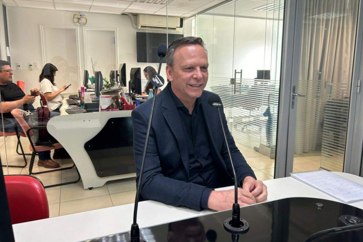 José Antonio Parimoschi, que é pré-candidato a prefeitura de Jundiaí pelo Partido Liberal (PL), em entrevista à Rádio Difusora