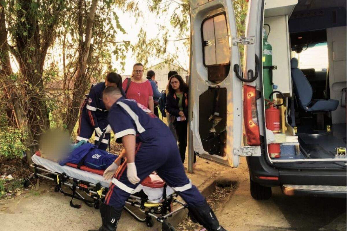 Socorristas do Samu atenderam o menino no Kobayat Líbano 