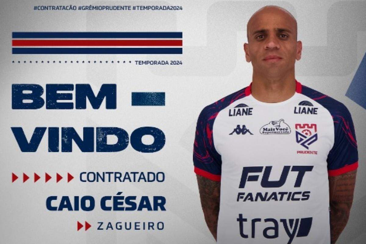 Grêmio Prudente anuncia Caio César, ex-capitão da Águia