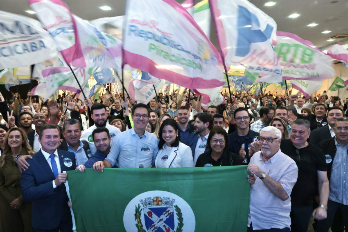 Mais de 1 mil pessoas prestigiaram a convenção, que teve o apoio declarado do governador Tarcísio à candidatura