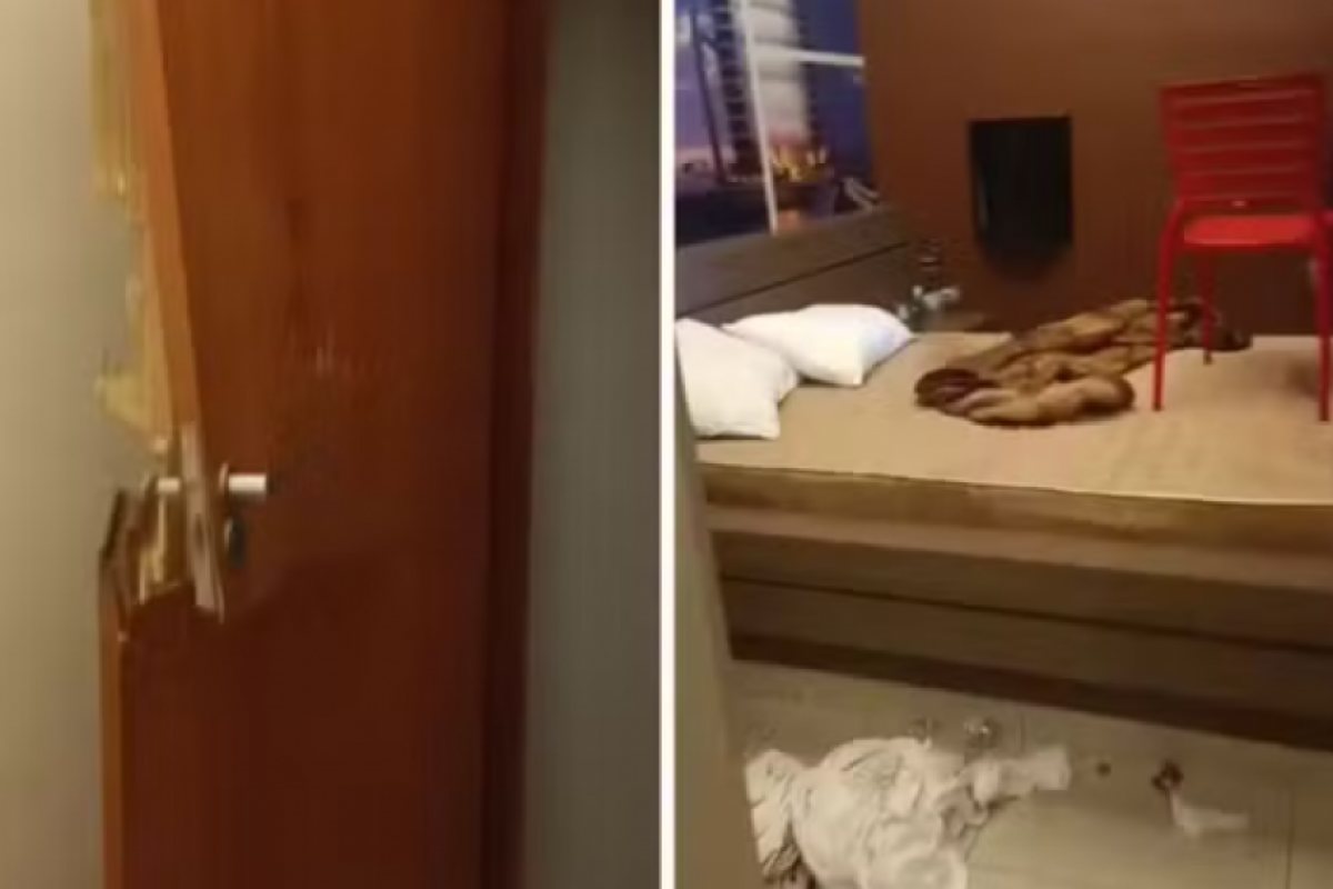 Casal destrói quarto de motel em briga