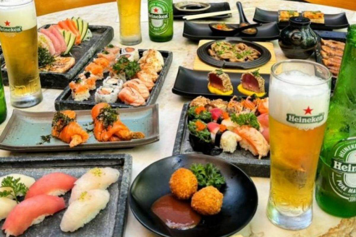 Oguru Sushi & Bar, no Galleria Shopping, serve open Heineken até o dia 31 de julho