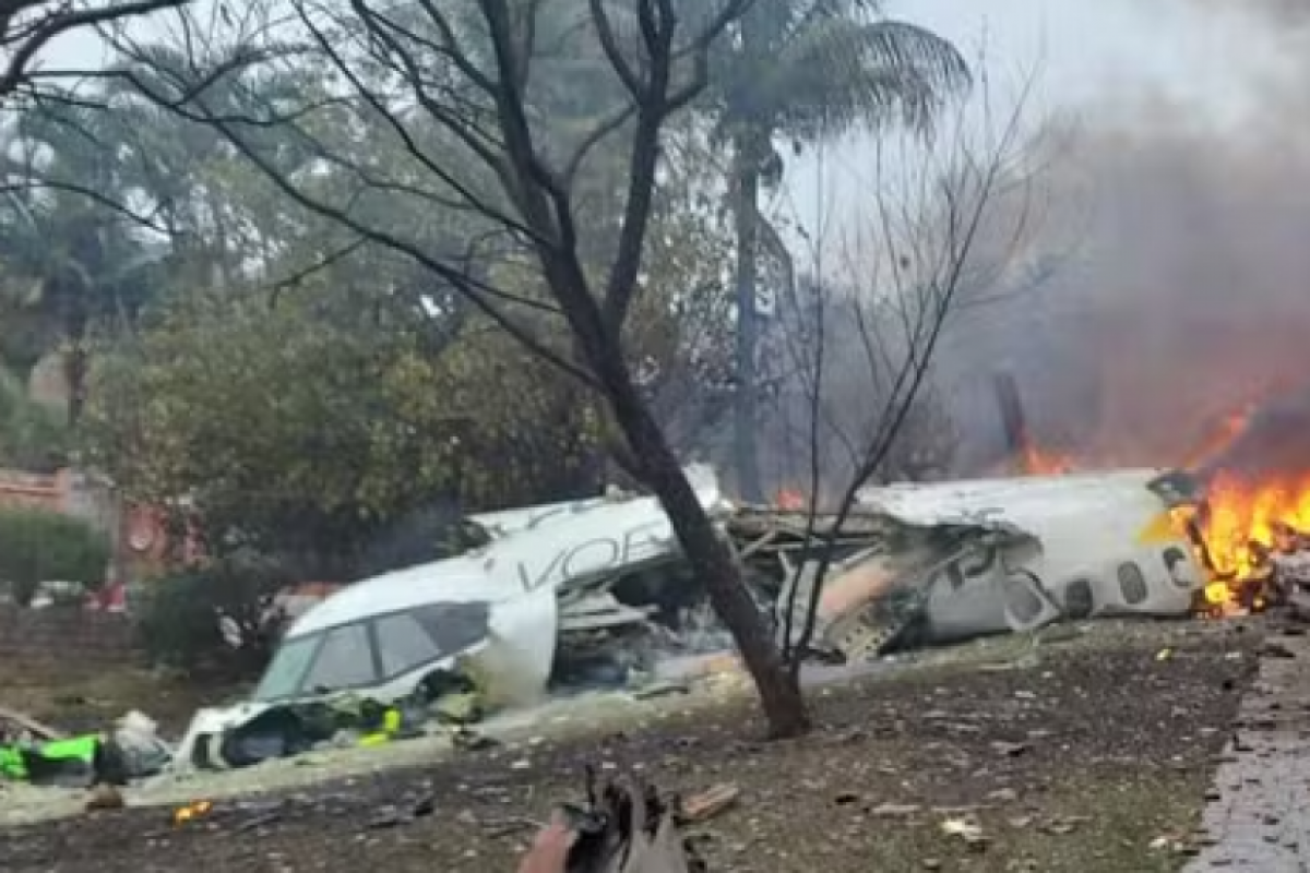 Aeronave havia passado também por uma área com ventania intensa e grande variação de temperatura