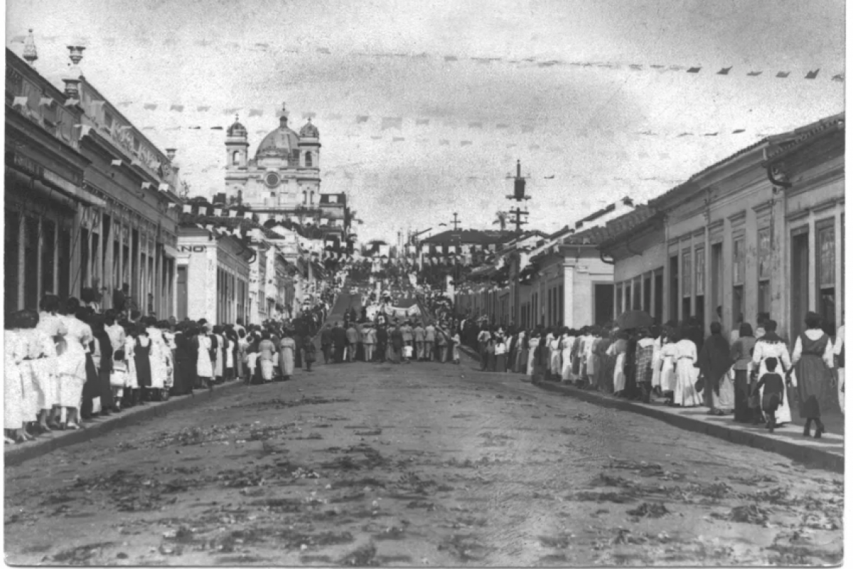 Rua Boa Morte antigamente, em Piracicaba