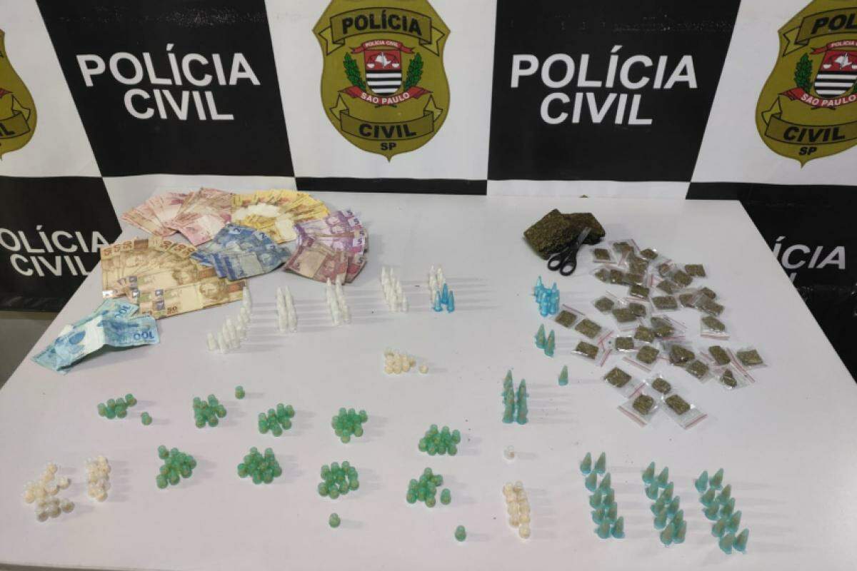 Drogas foram apreendidas pela Polícia Civil 