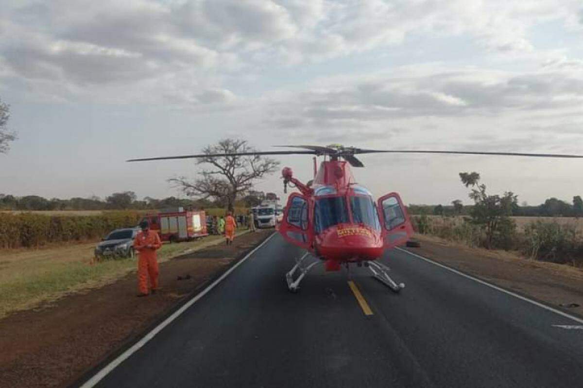 Ocorrência contou com o apoio do helicóptero Arcanjo 12 do Corpo de Bombeiros 