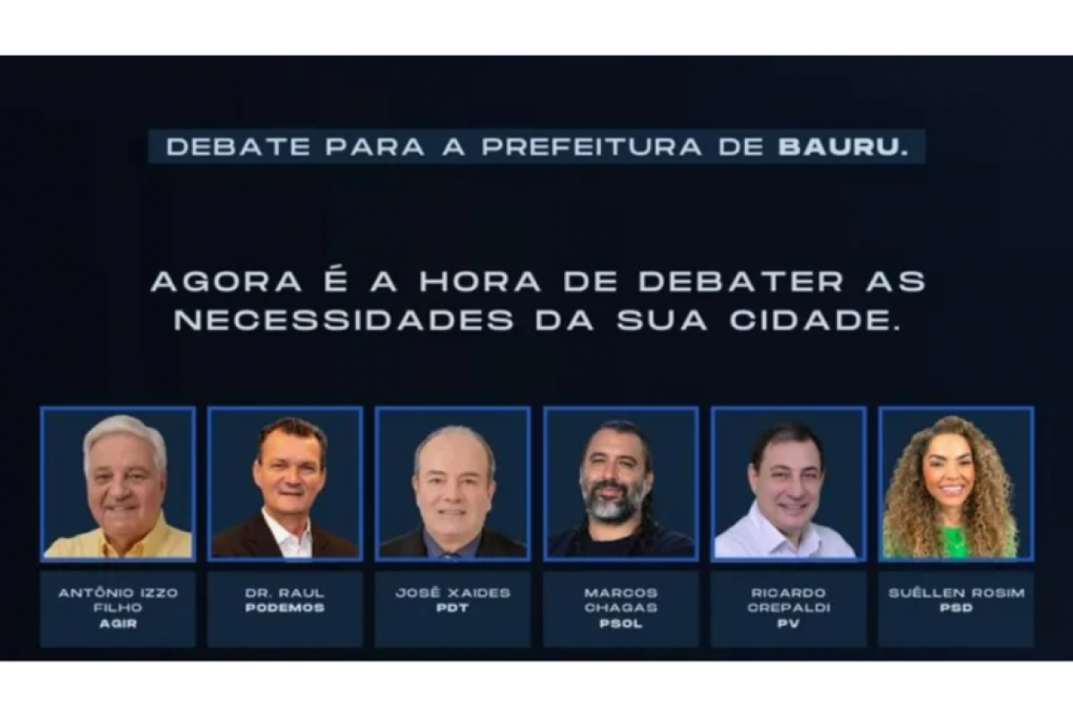 Seis candidatos estão confirmados no debate