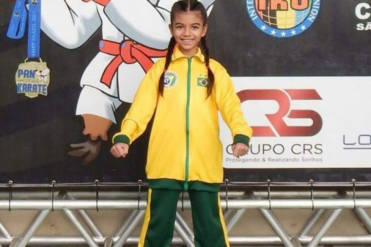 Eloá Leone, de 10 anos, é da equipe Bushido de Guaratinguetá