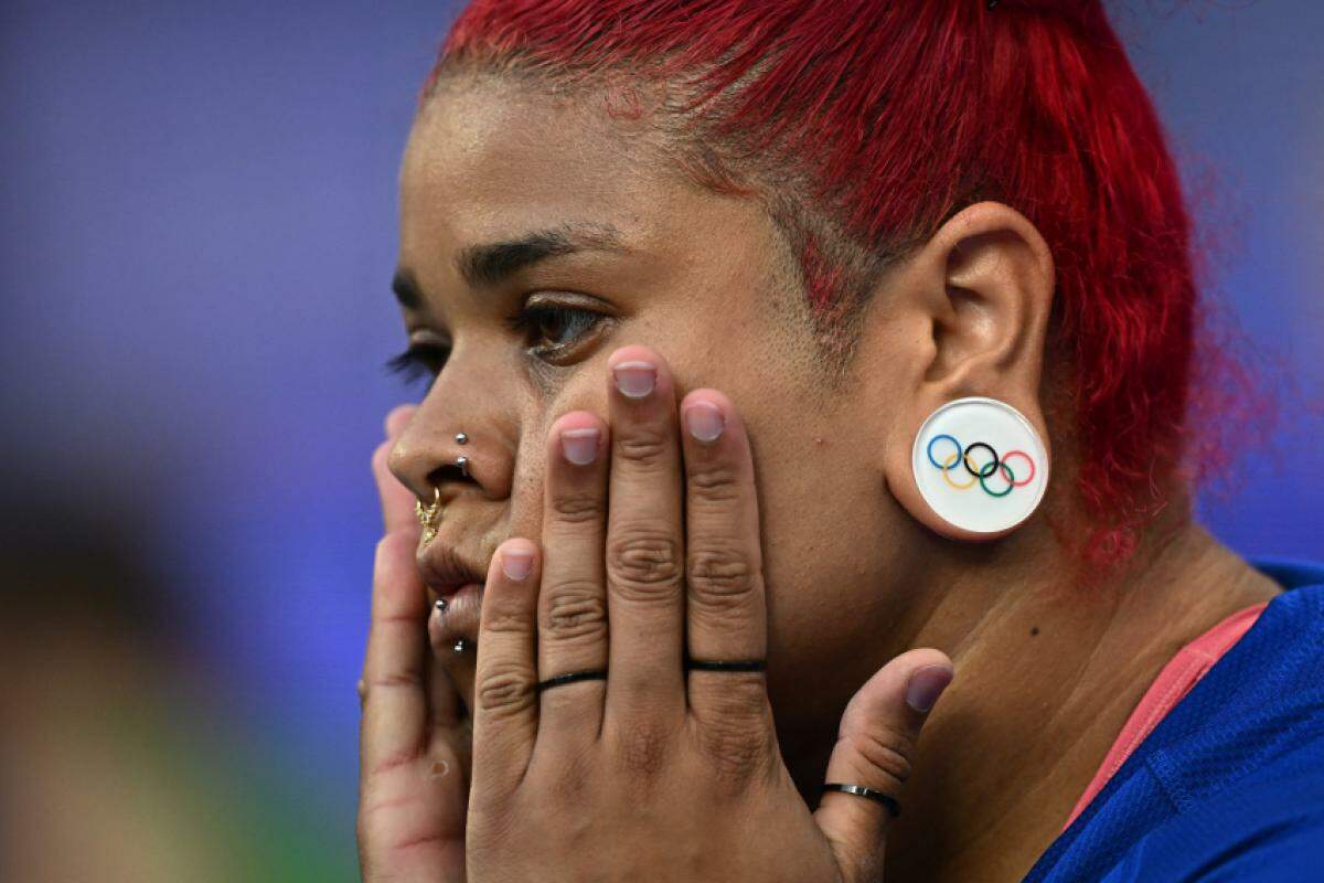 Izabela da Silva ficou fora da final do lançamento de disco nos Jogos Olímpicos de Paris