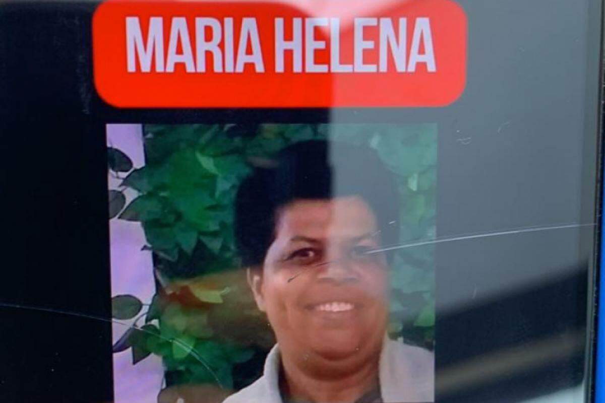 Foto de Maria Helena divulgada após seu desaparecimento