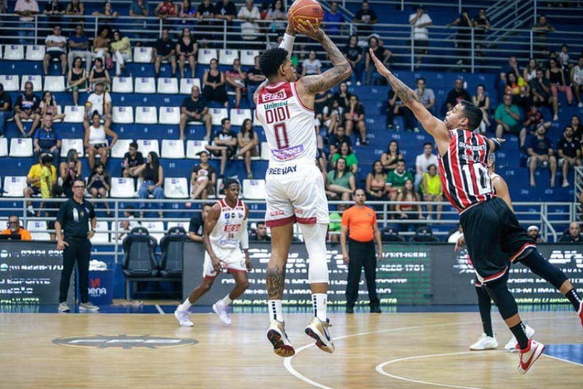 Didi foi o cestinha do Franca na partida desta noite contra o São Paulo no Pedrocão