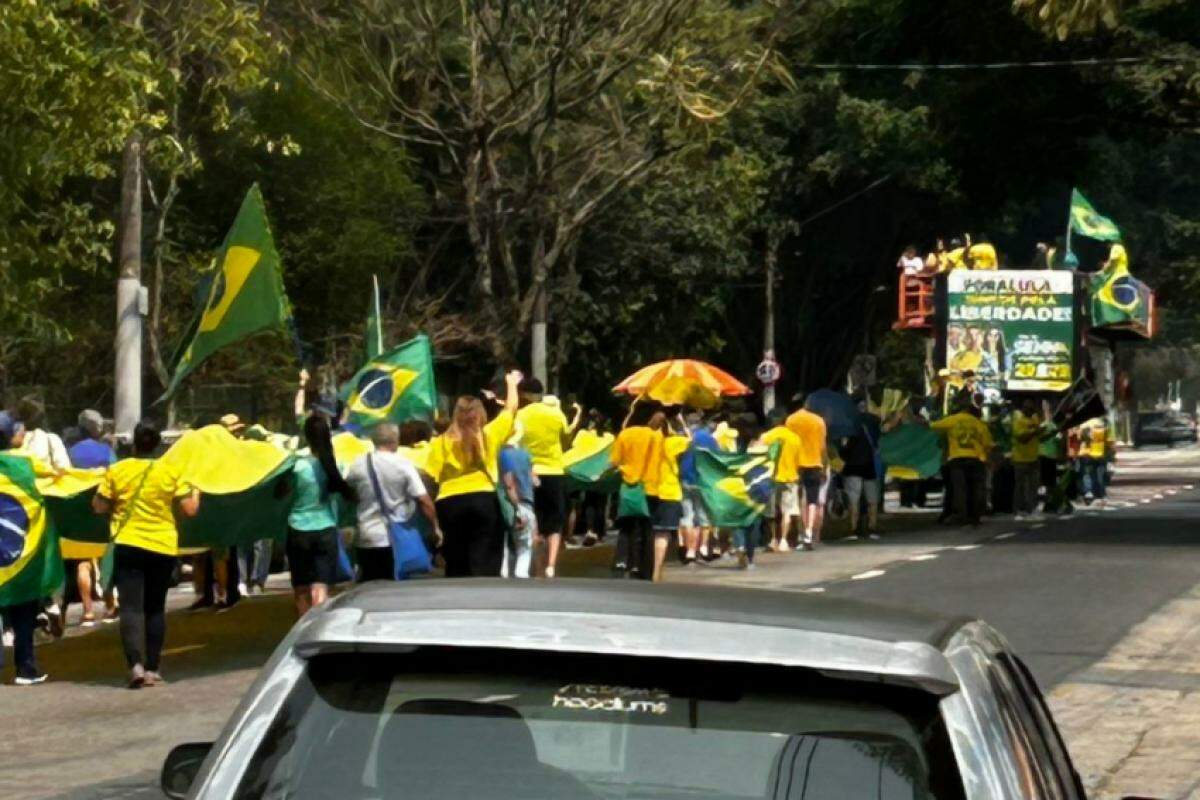 Manifestação nas ruas da cidade