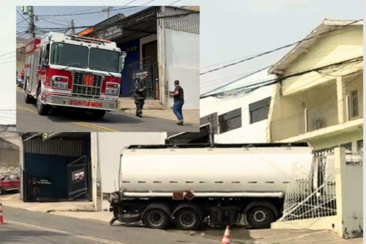 O caminhão-tanque bateu e destruiu a frente da residência em Piracicaba 