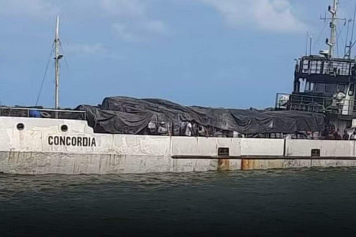 O navio Concórdia saiu do Recife e seguia para Fernando de Noronha, em um trajeto de 545 quilômetros.