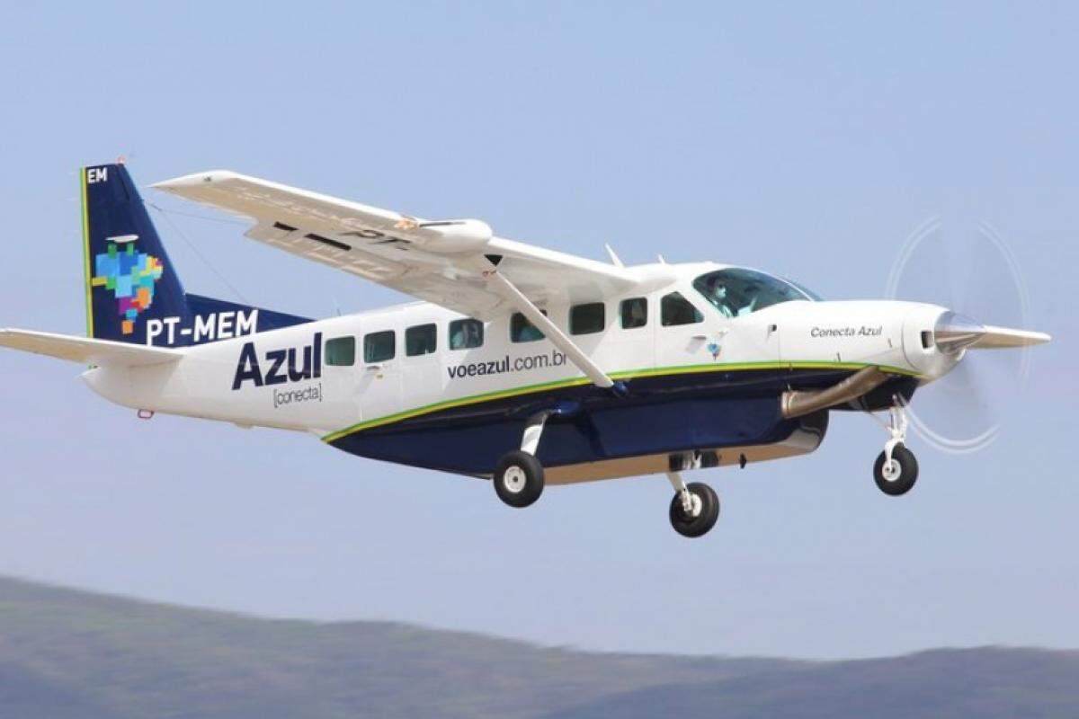 Avião modelo Cessna Grand Caravan da Azul Conecta