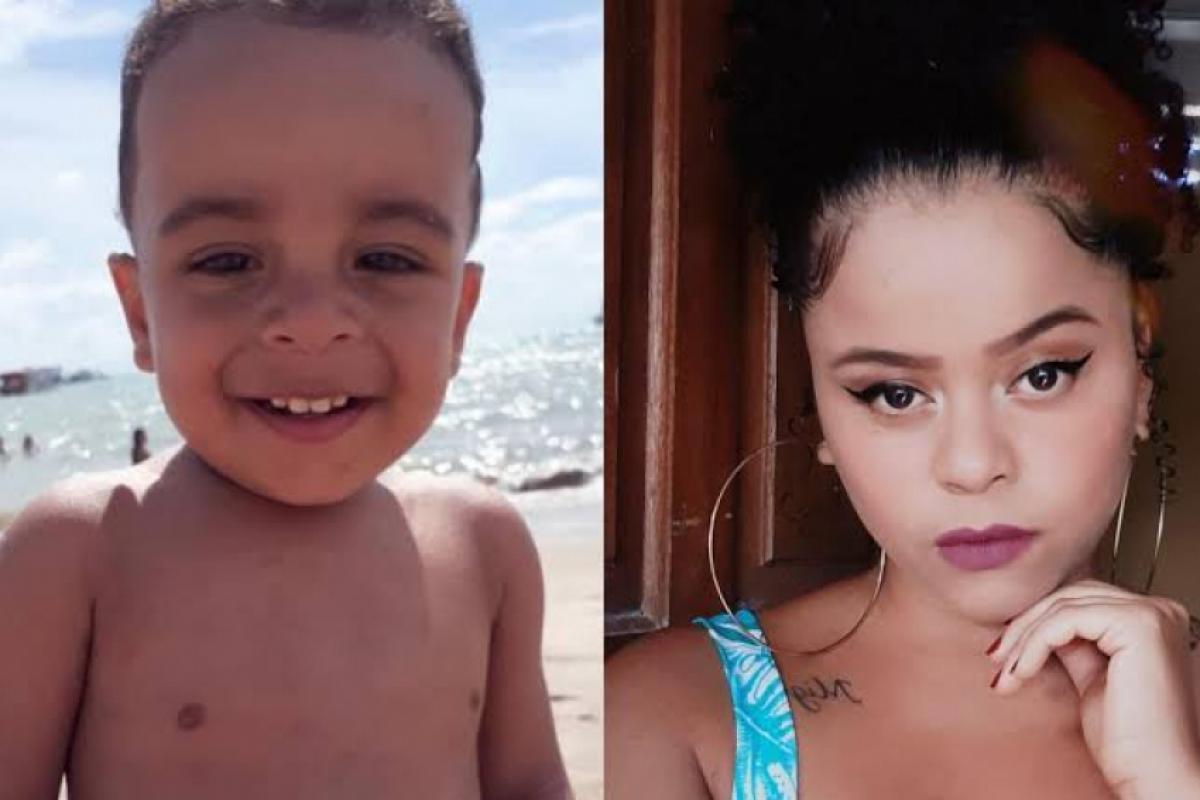 Filho ao lado da mãe 