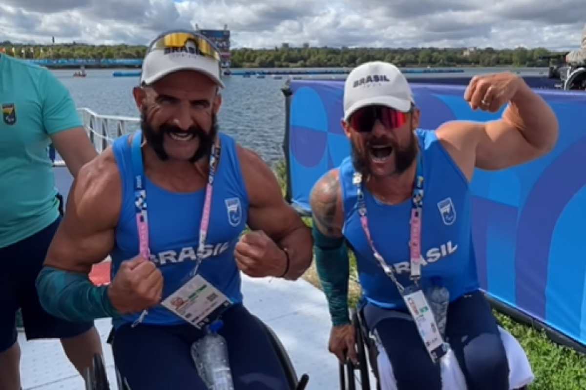 Fernando Rufino e Igor Tofalini: teve dobradinha dos Peões da Canoagem em Paris 2024