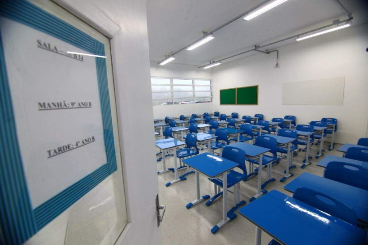 Sala de aula em escola da rede municipal de São José dos Campos