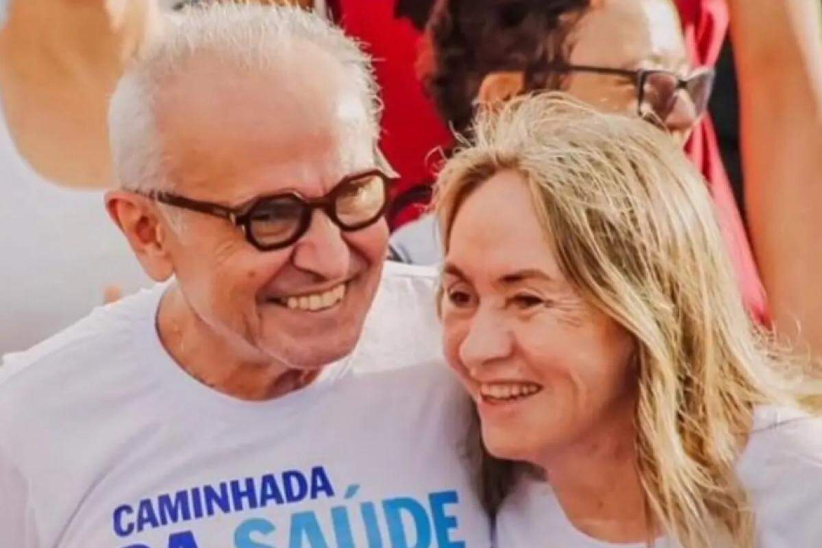 Primeira-dama Lauremília Lucena e o prefeito Cícero Lucena (PP)