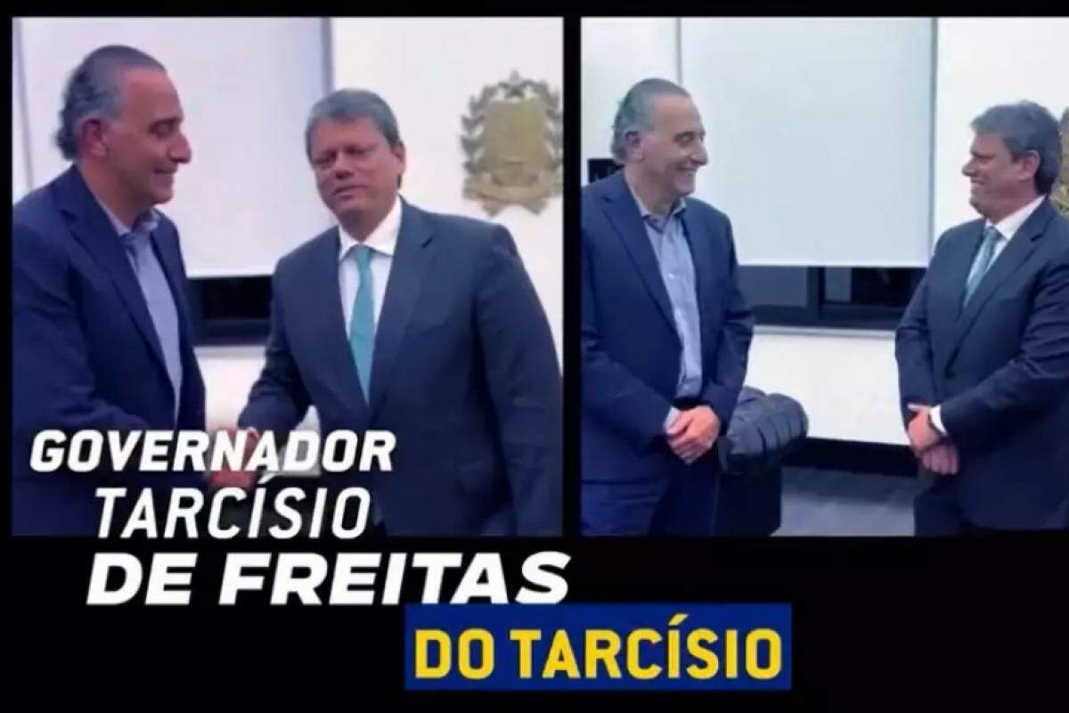 Cury começou a usar imagens de Tarcísio logo no primeiro dia da propaganda eleitoral