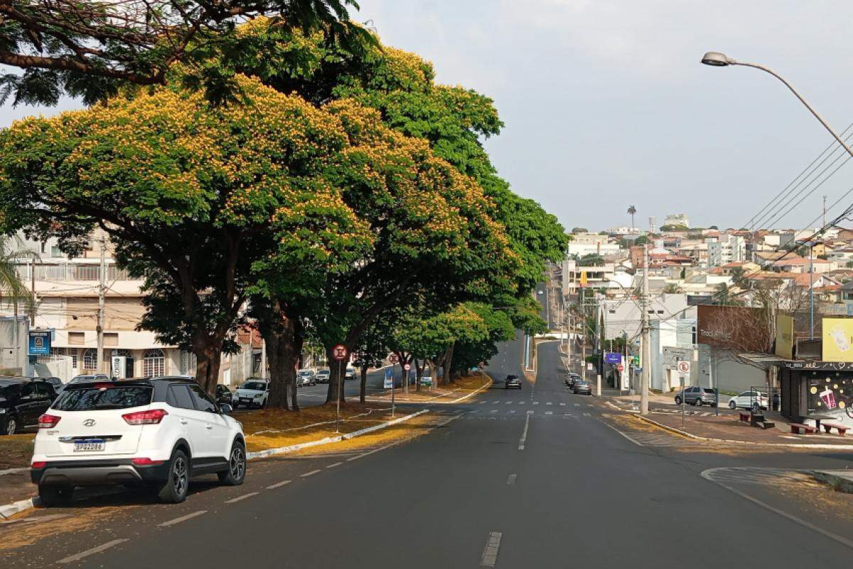 Céu visto da Avenida Major Nicácio, em Franca