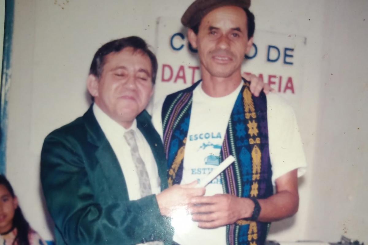 Pastor Jair Barbosa (esq.) e o amigo Zé da Orquestra