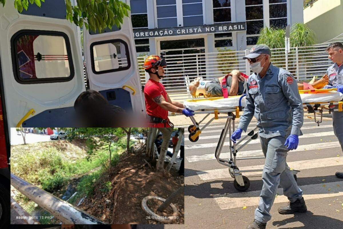 A vítima foi socorrida pelo Resgate do Corpo de Bombeiros e encaminhada para a unidade de saúde 