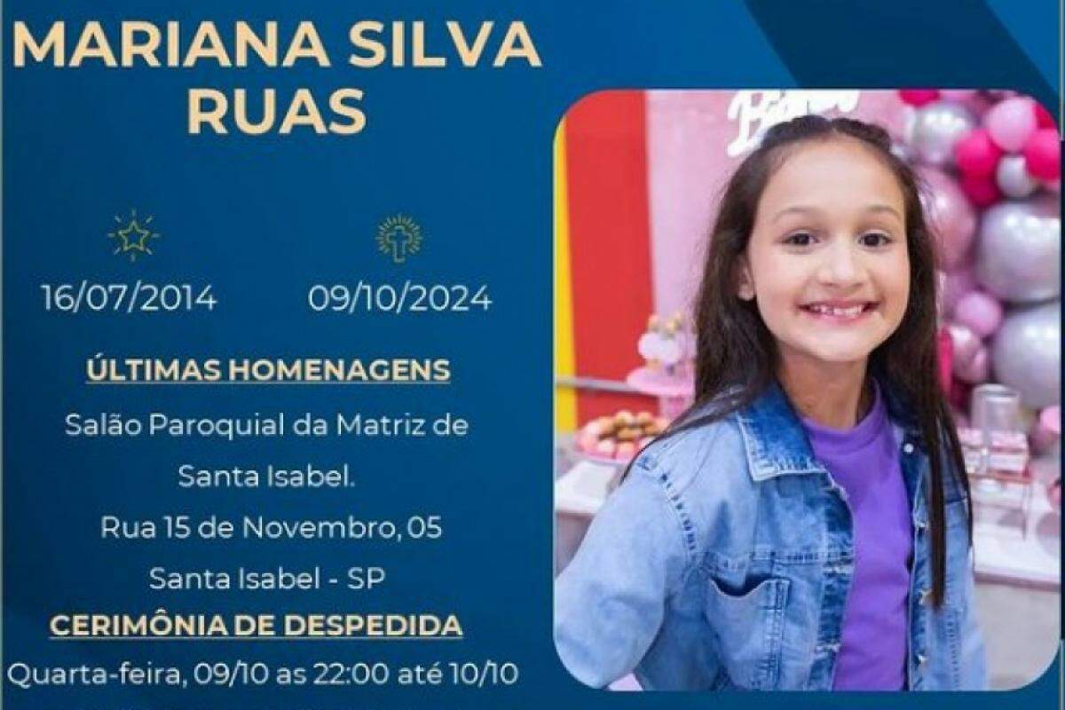 Mariana morreu aos 10 anos