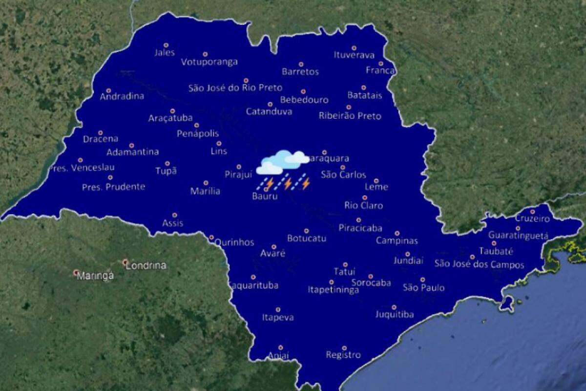 Sexta-feira deverá ter chuva de até 40,9mm