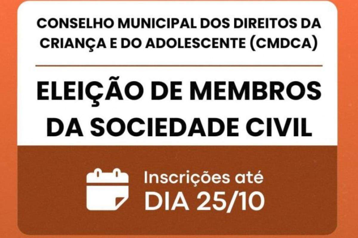 A eleição está prevista para o dia 12 de novembro, às 8h30, na Casa dos Conselhos