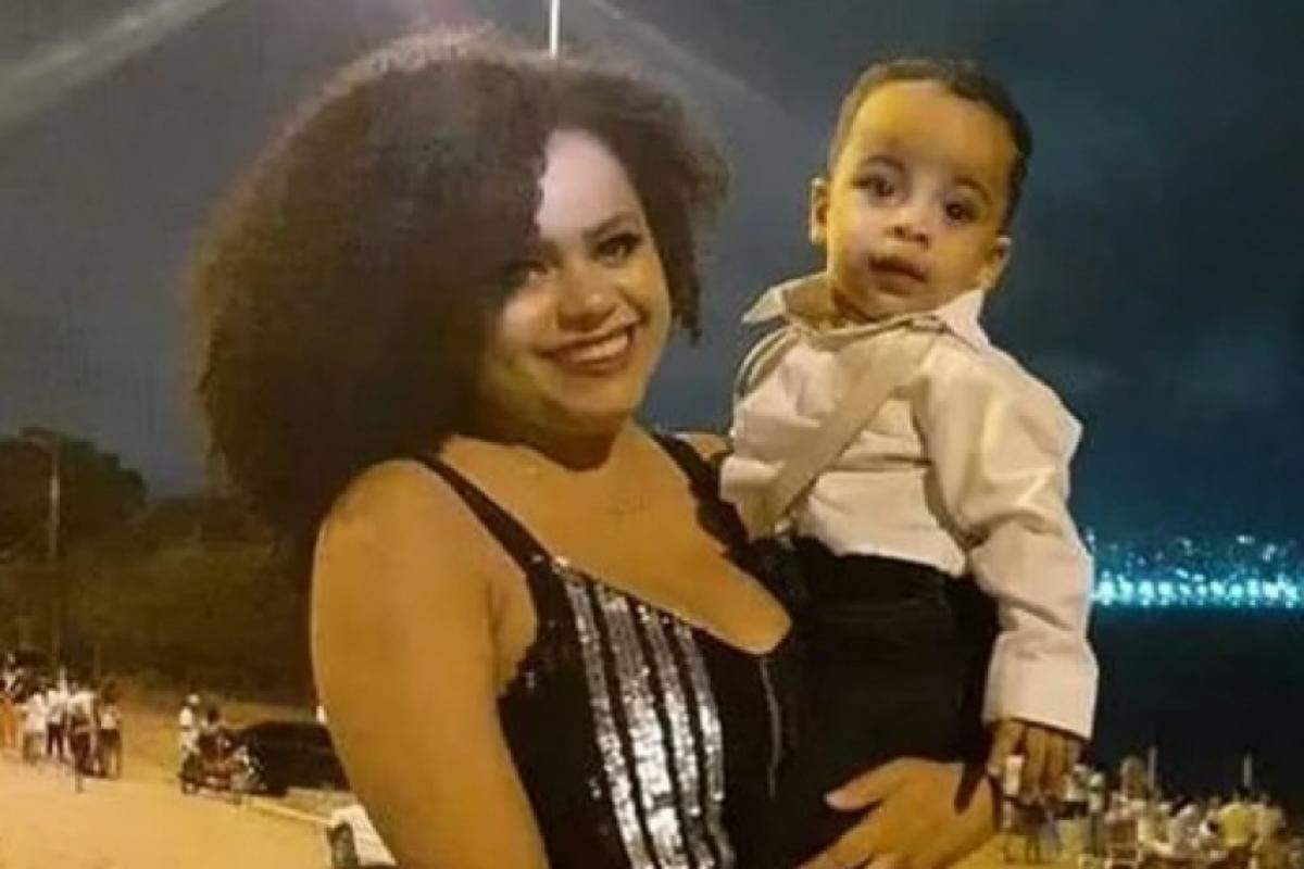 Maria com o filho Miguel