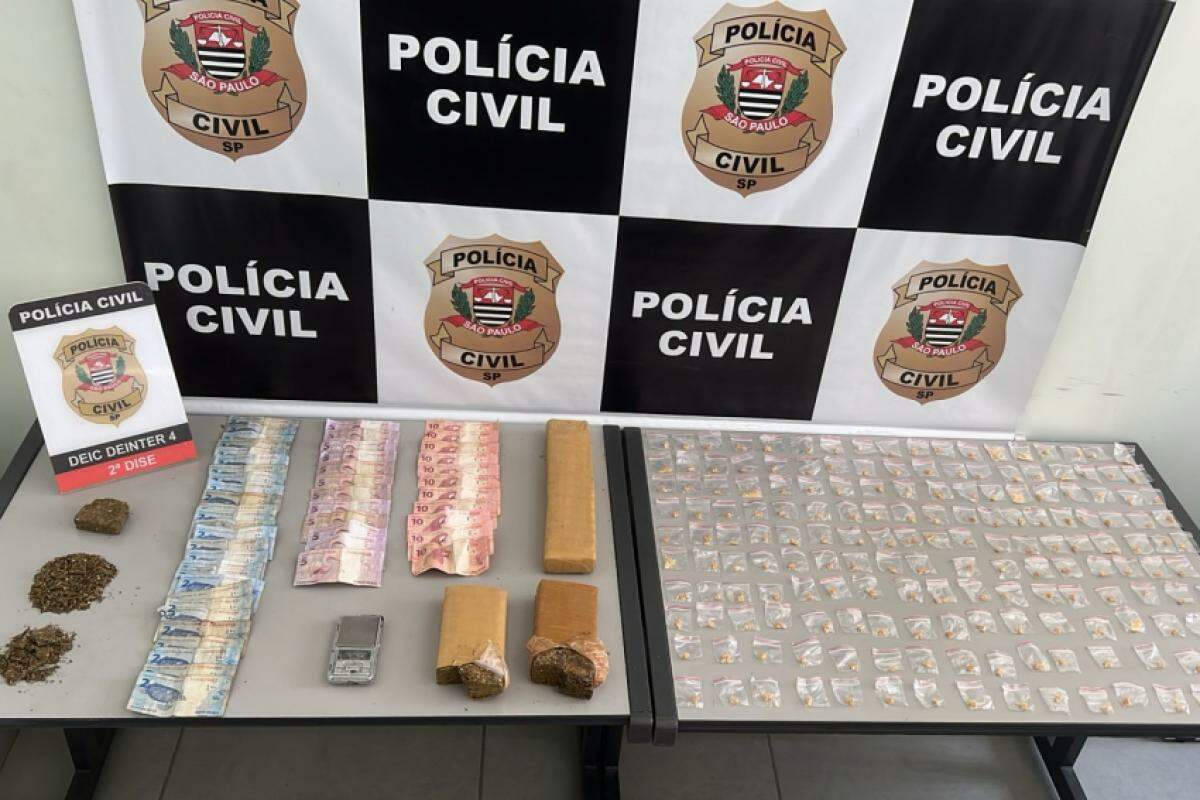 Material apreendido em uma das ocorrências em Bauru