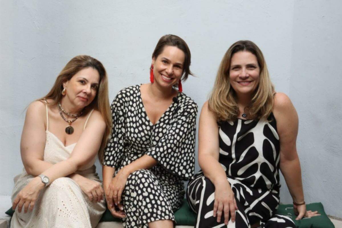 Carla Diniz, Denize Blank e Priscilla Mello, idealizadoras do 'É Dia de Feira, Wilson!'