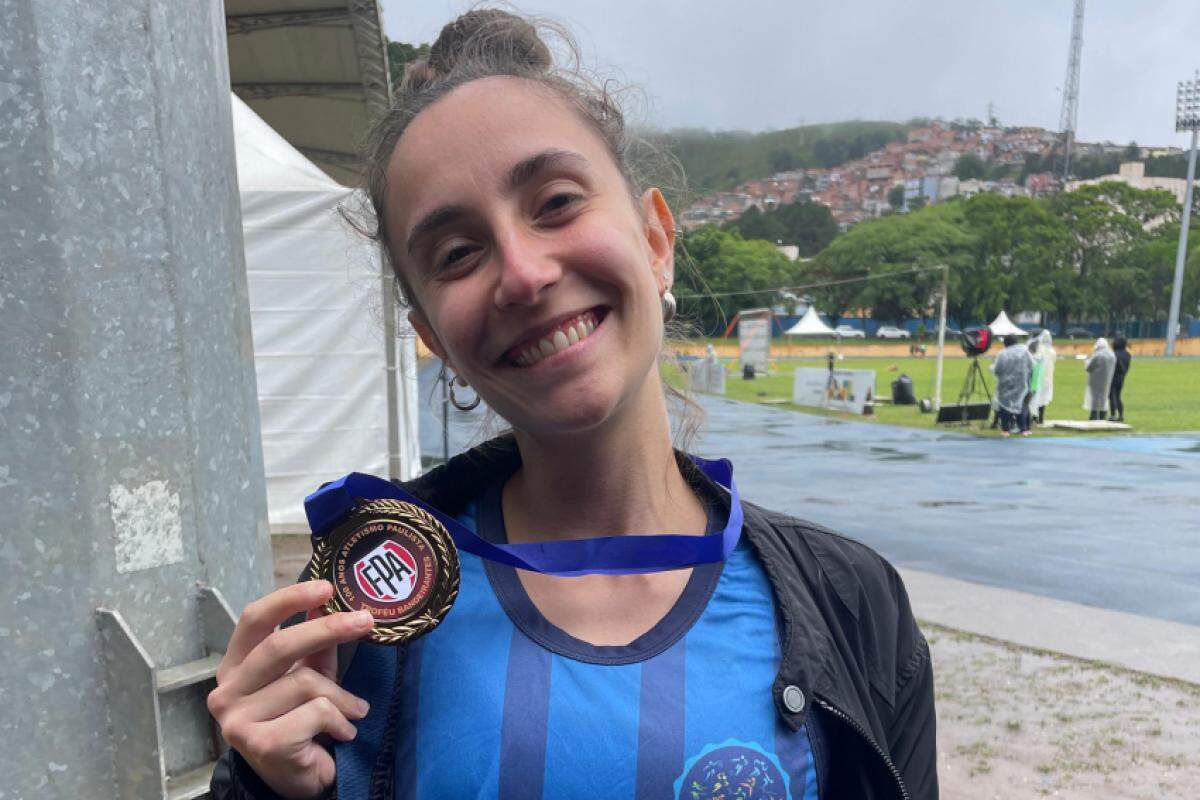 Além da medalha, Gabriela também garantiu seu recorde pessoal na prova