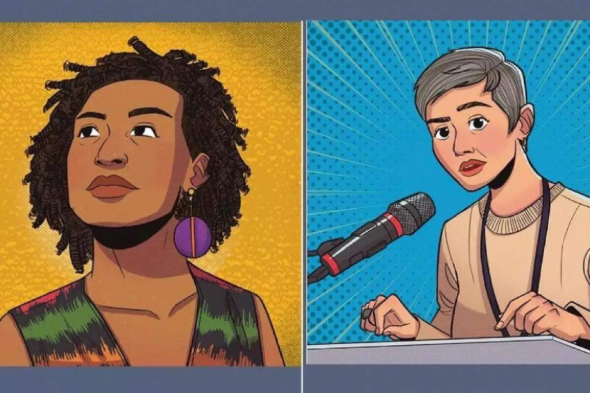 Marielle Franco e Débora Diniz foram retratadas no livro recolhido em São José