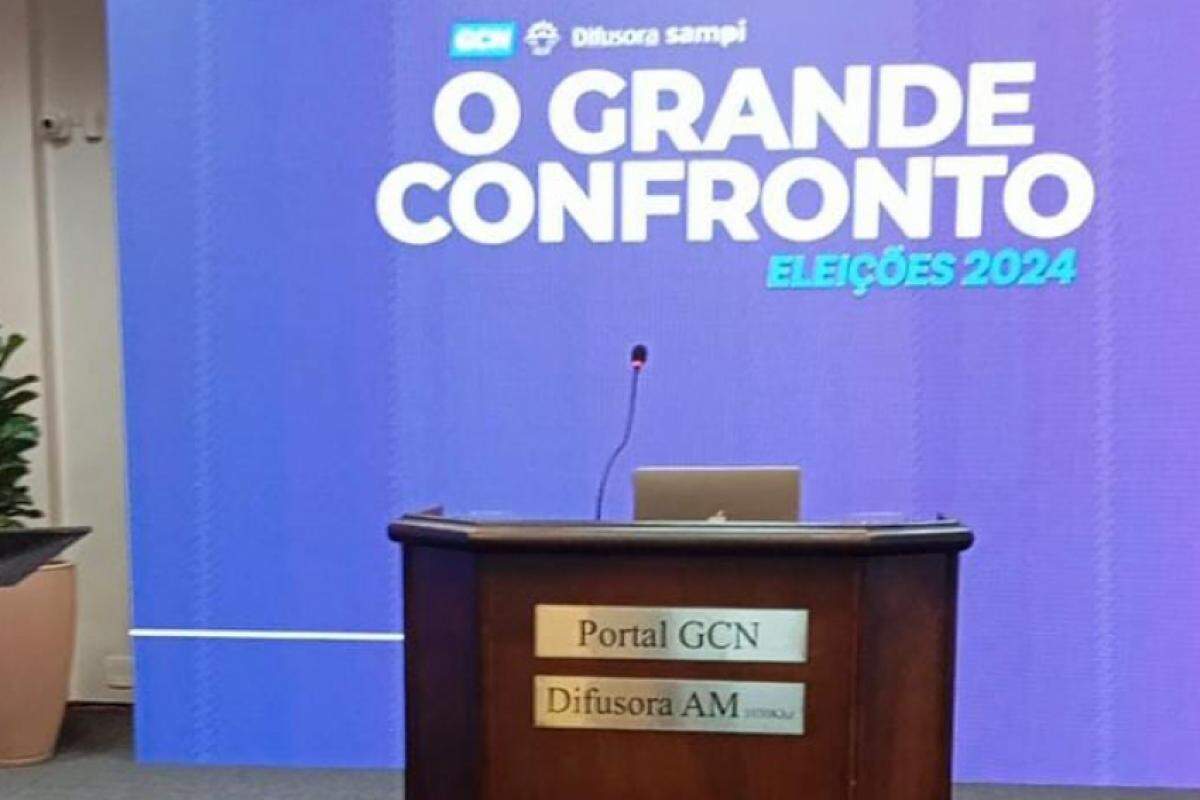 Estúdio do debate GCN/Acif, montado na sede da entidade